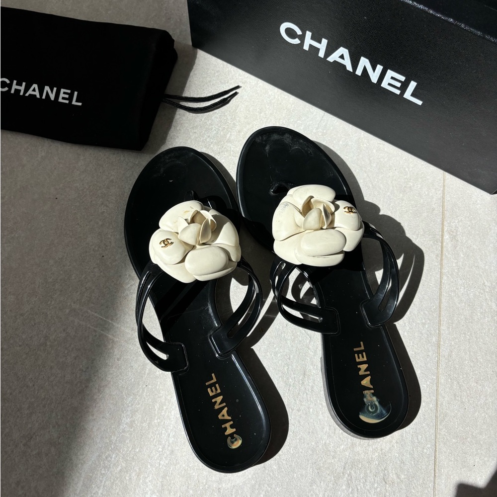 Chanel Camellia Flower Sandals/Slippers